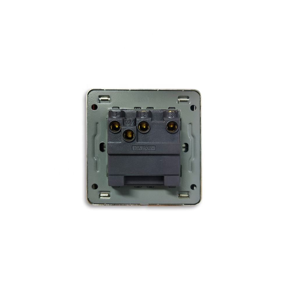 UK Golden Muti Color 3 Gang 1 Way 86 Plate Wall Switches