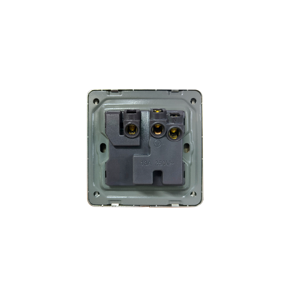 220V 250V 16A PC Brushed Panel Traditional neon power Switches socket outlet with switch