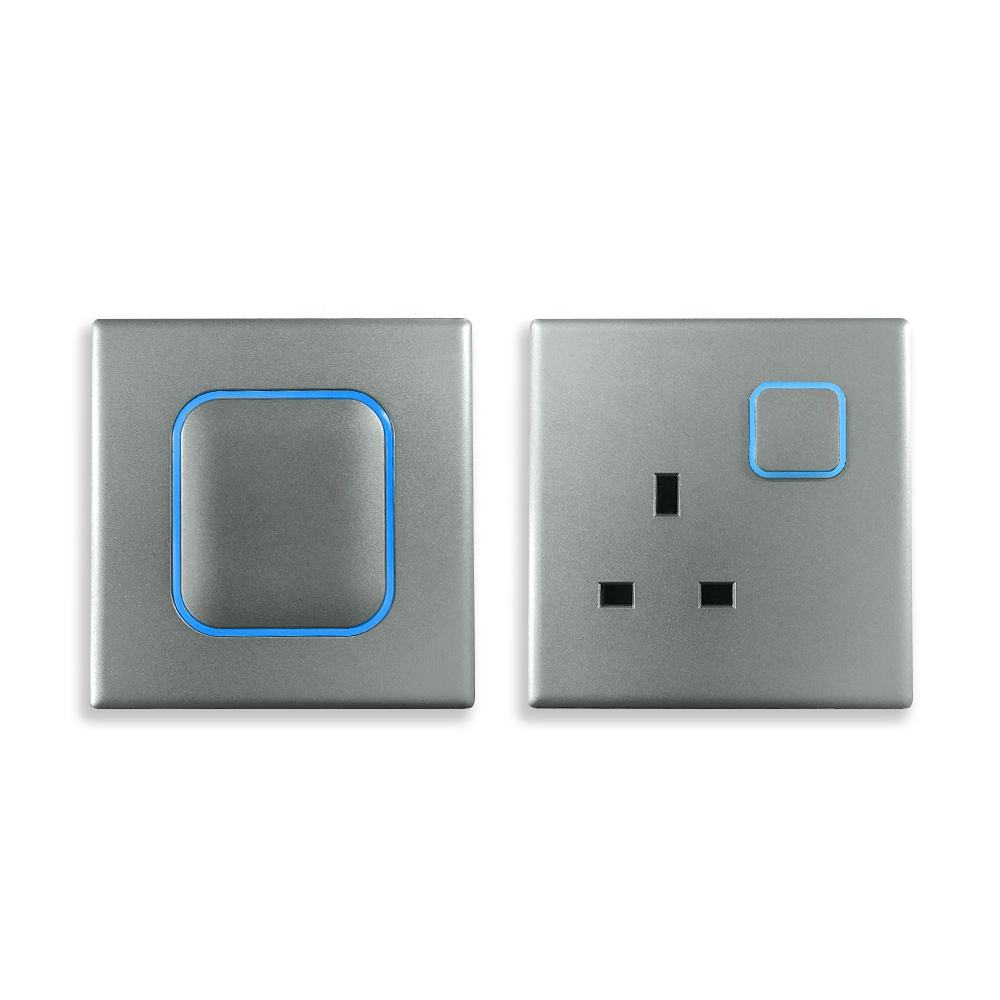 86 Panel 10a 1 Gang 1 Way Gery PC Wall Light Switches