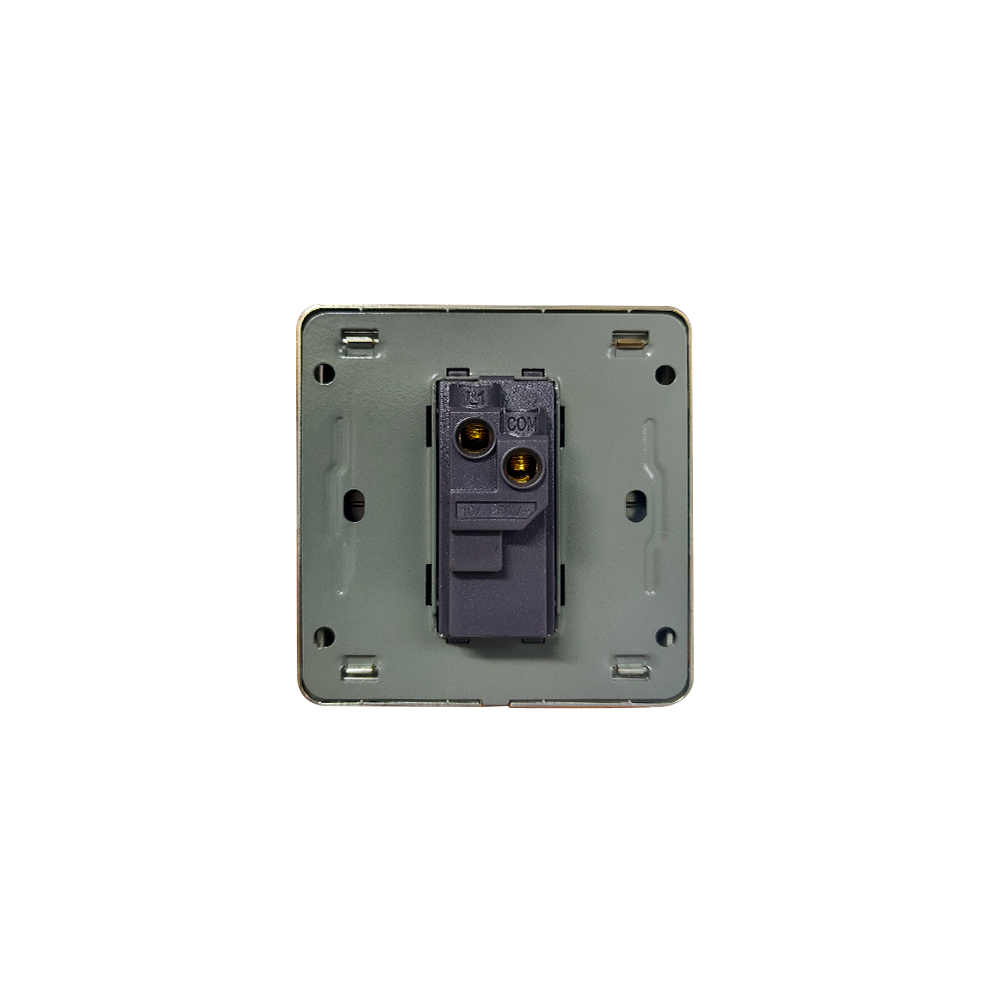 Modern Design golden single or double pole electrical standard size Light Control PC Wall Switch Switches