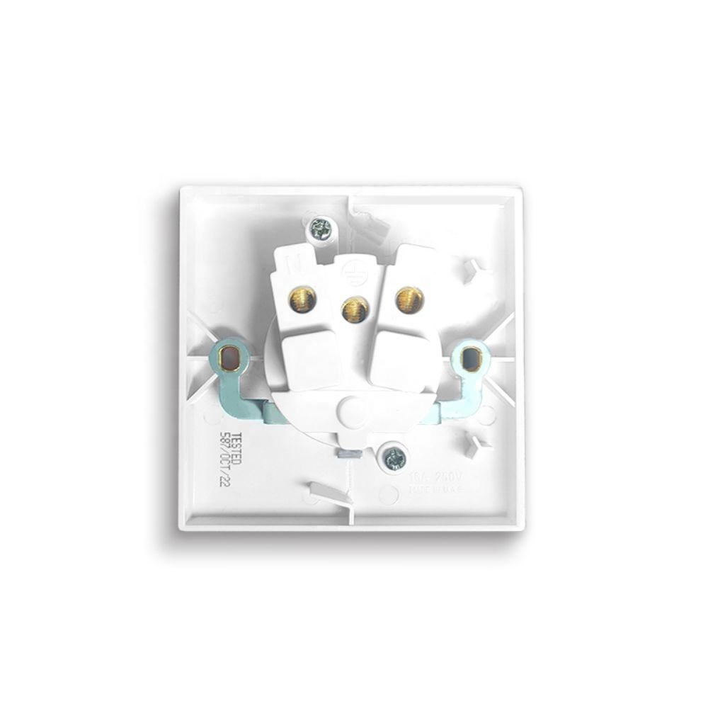 Inwall Flush White 1 Gang EU European Standard Electrical Wall Socket
