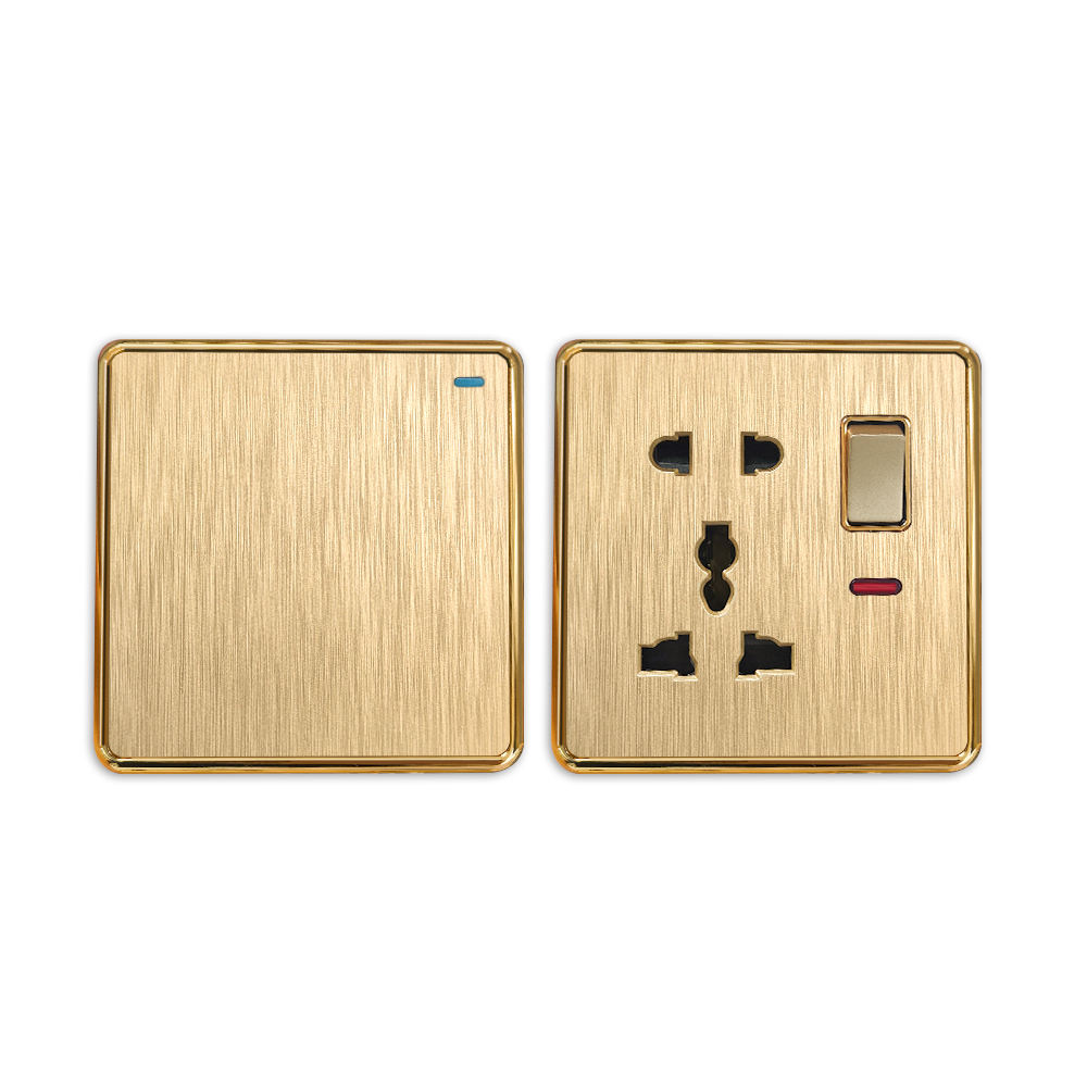 Single Or Double Pole Electrical Standard Size Light Control Pc Wall Switch Switches