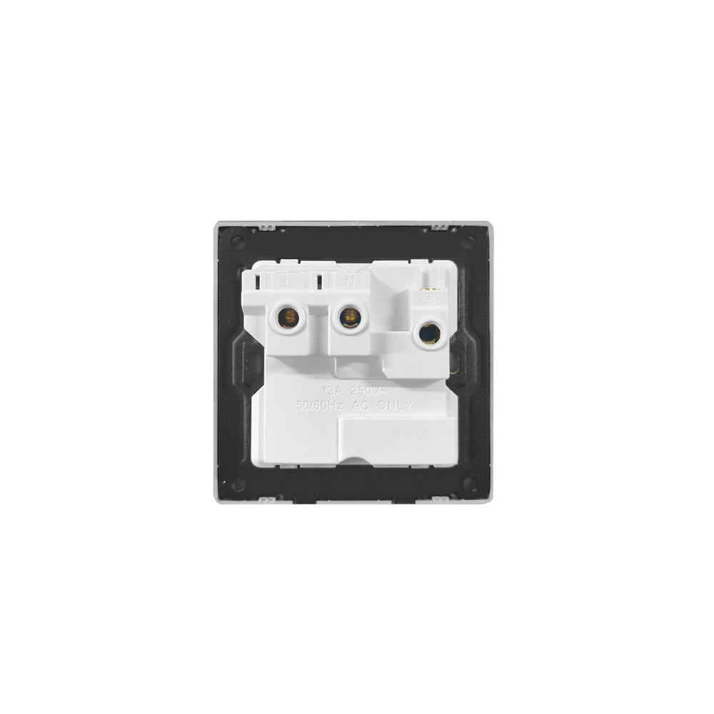 PC electrical AC220V 13A 86 Panel Traditional Gery Wall home neon power Switches socket outlet with switch